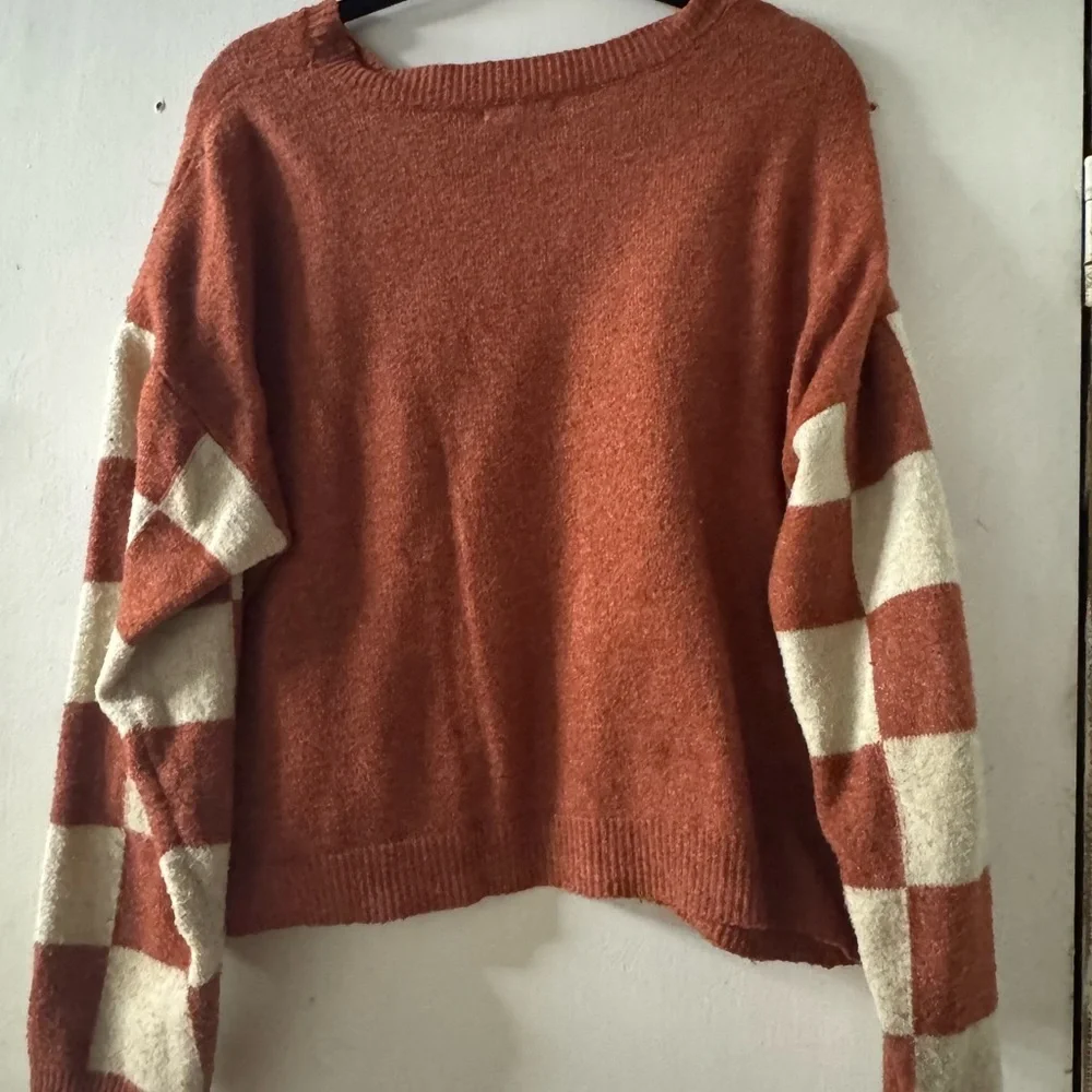Blu Pepper Rust and Cream Striped Sweater - Picture 2 of 3